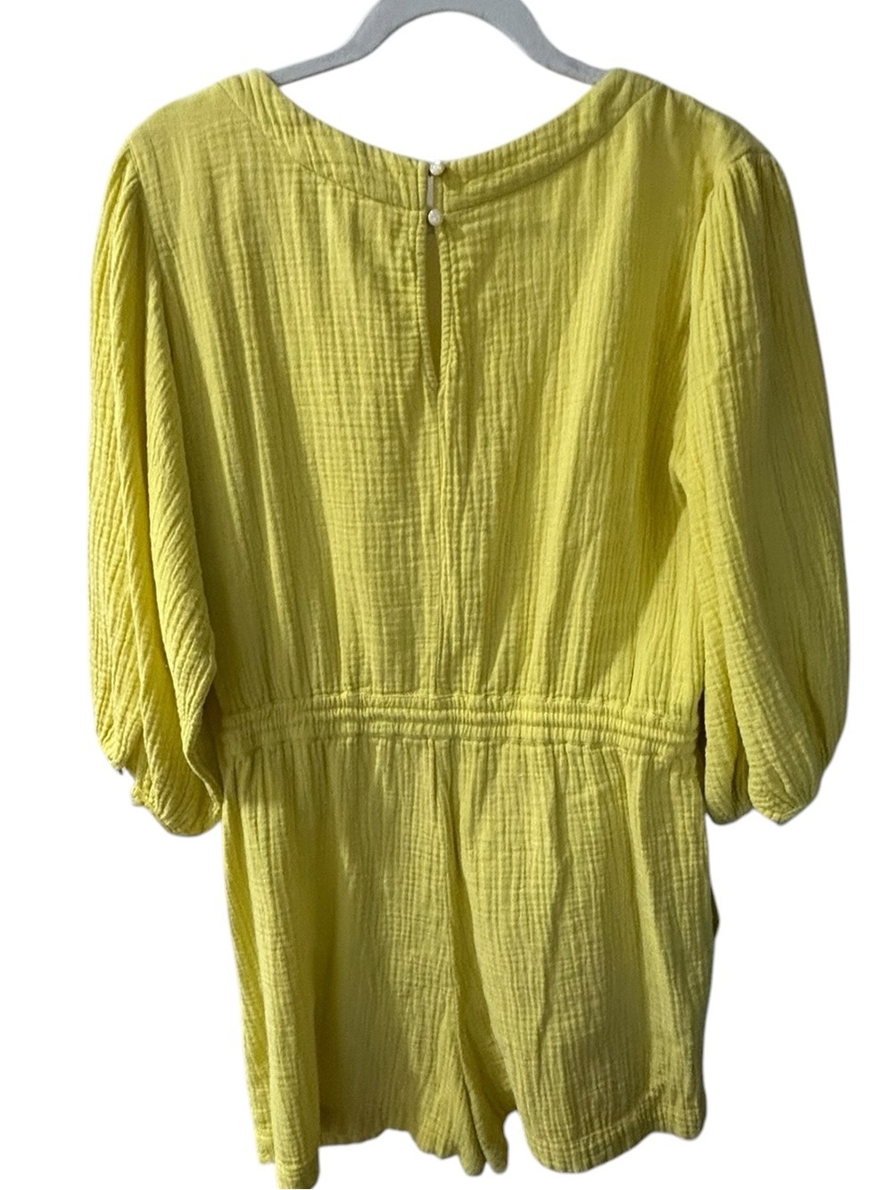 Anthropologie Maeve Celia Yellow Gauzy Romper - Picture 2 of 6